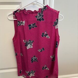 Floral Pink Sleeveless Top